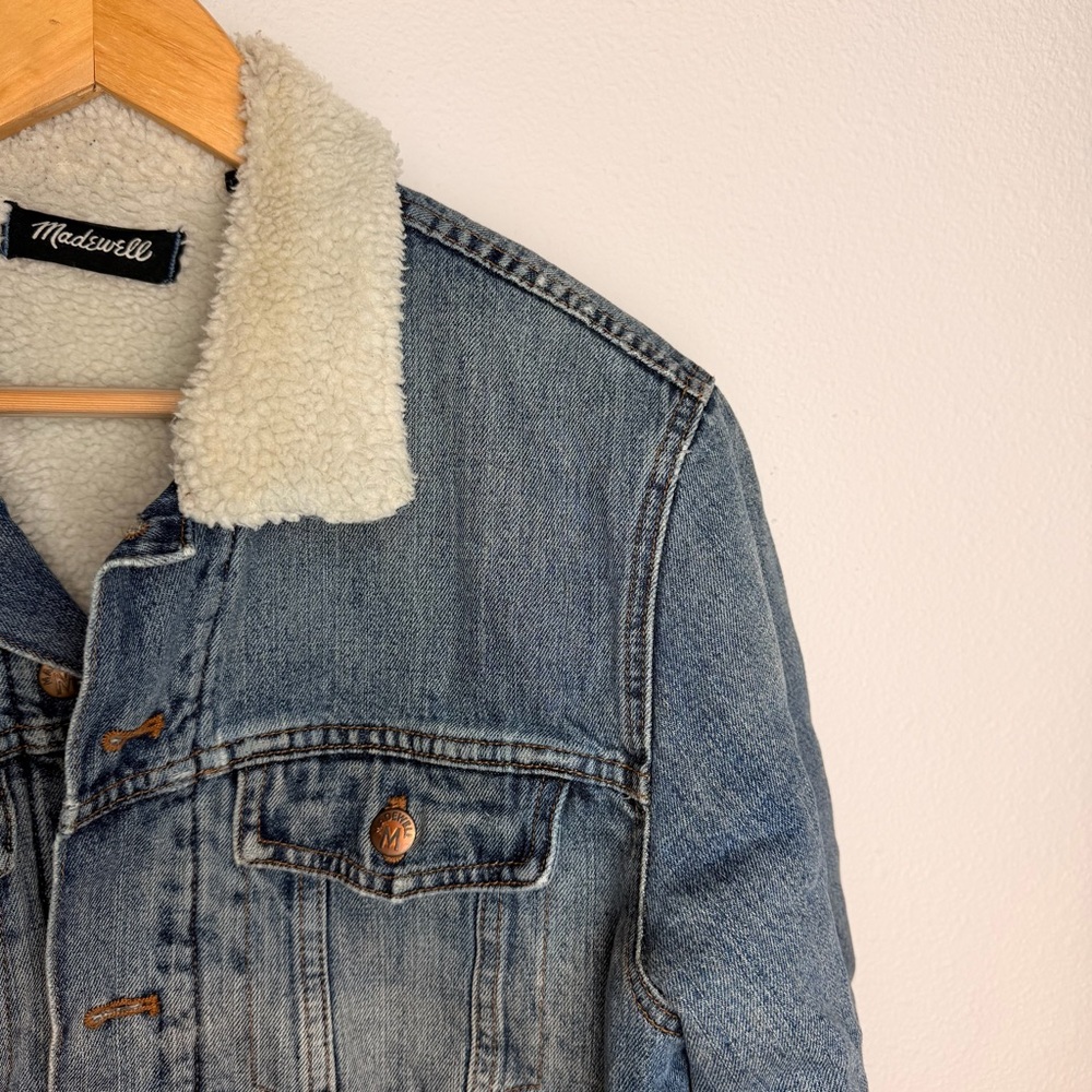 Madewell Men’s Sherpa Classic Jean Jacket Medium - Picture 7 of 16
